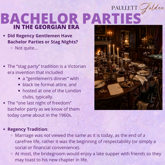 a graphic listing a brief history of bachelor parties