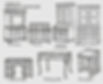 Sketch of types of writing desks