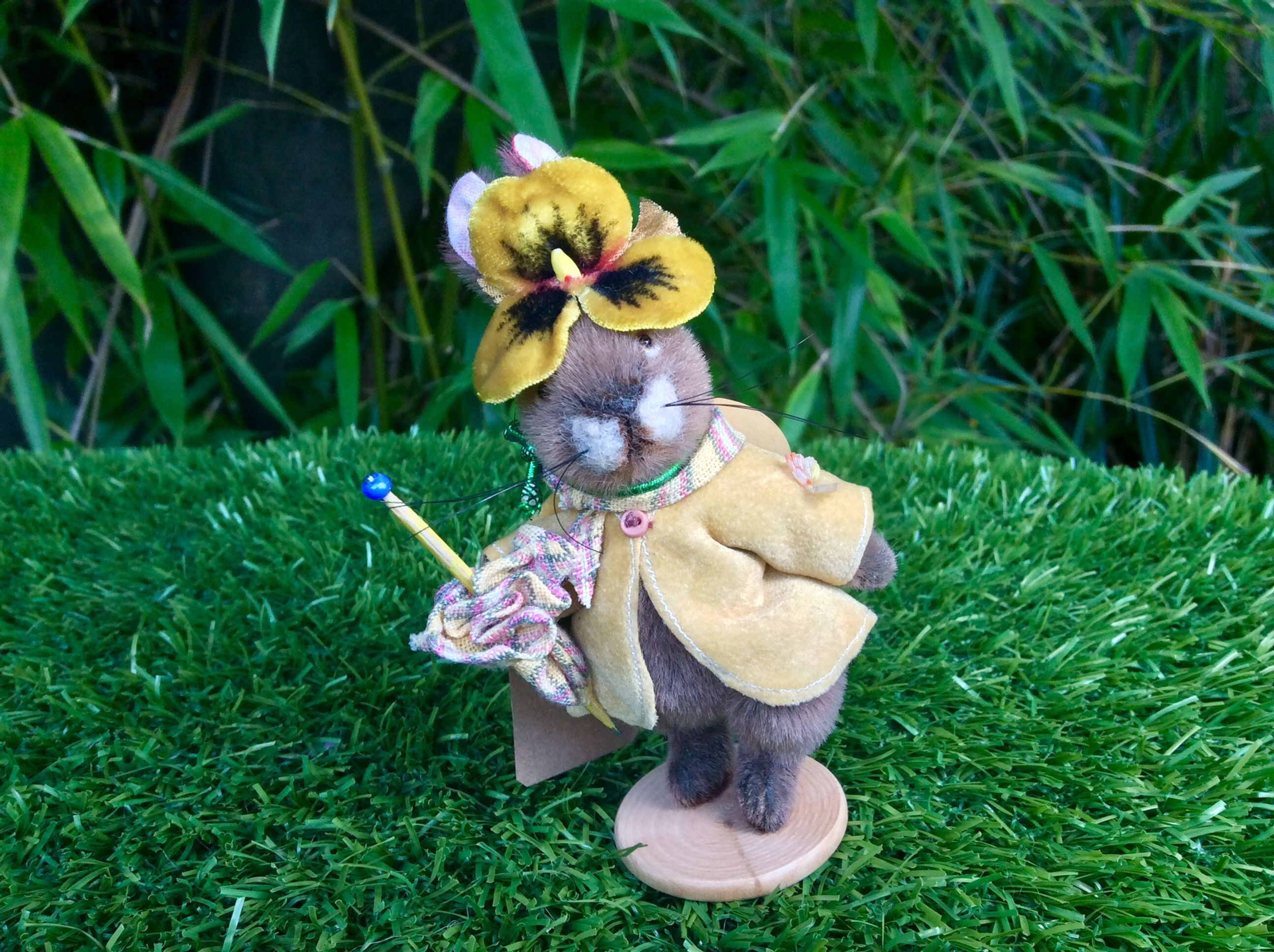 Rabbit with Pansy by Puzzle Bears