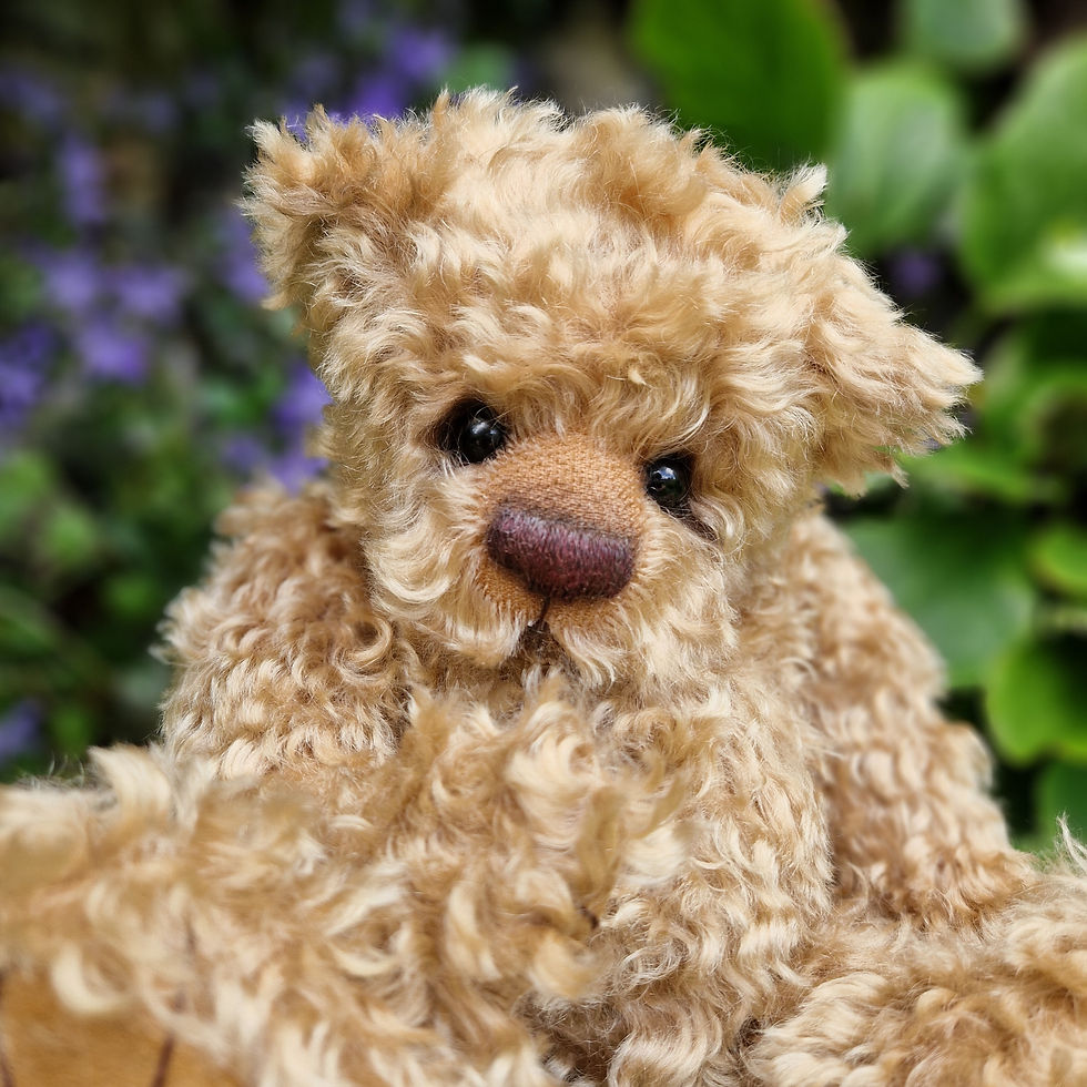Thumbnail: Once Loved Curly Toffee Bear by Changle