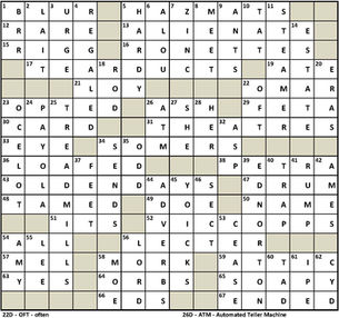 Crossword Answers - Winter 2023