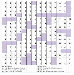 Crossword Answers - Fall 2022