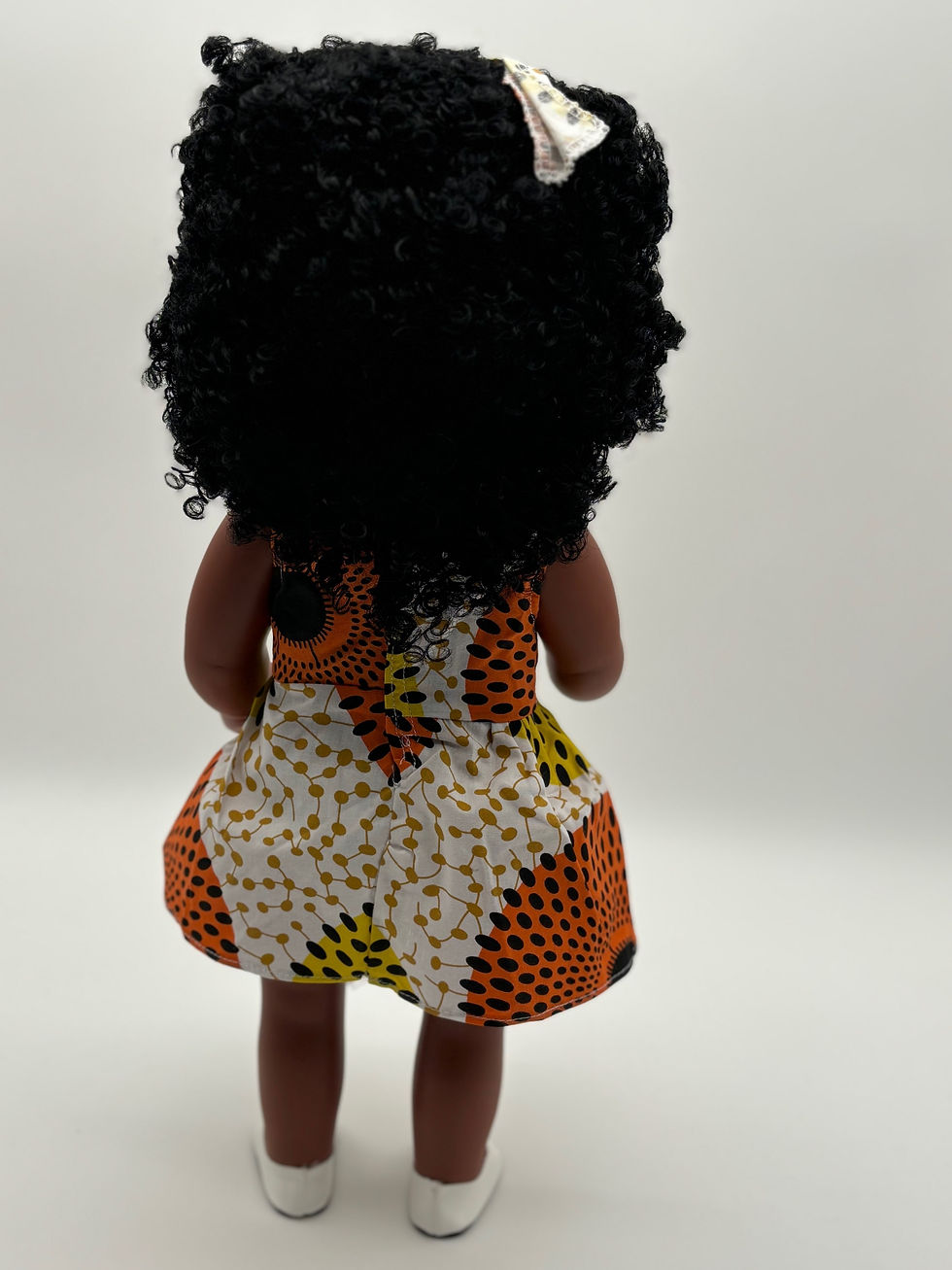 Thumbnail: Authentic 18 inches African doll in colorful African attire 