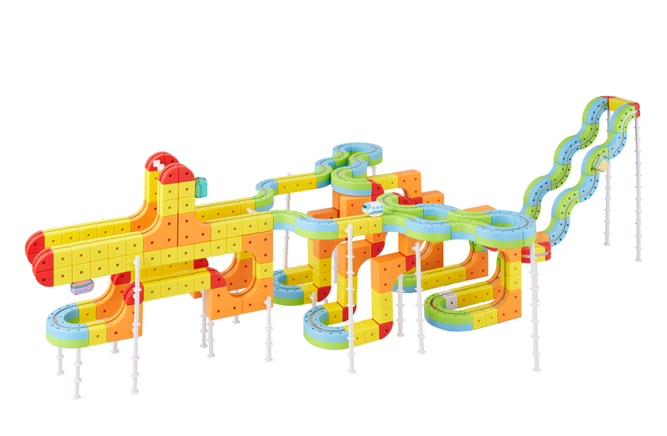 Magnetic Monorail track sets in different formations