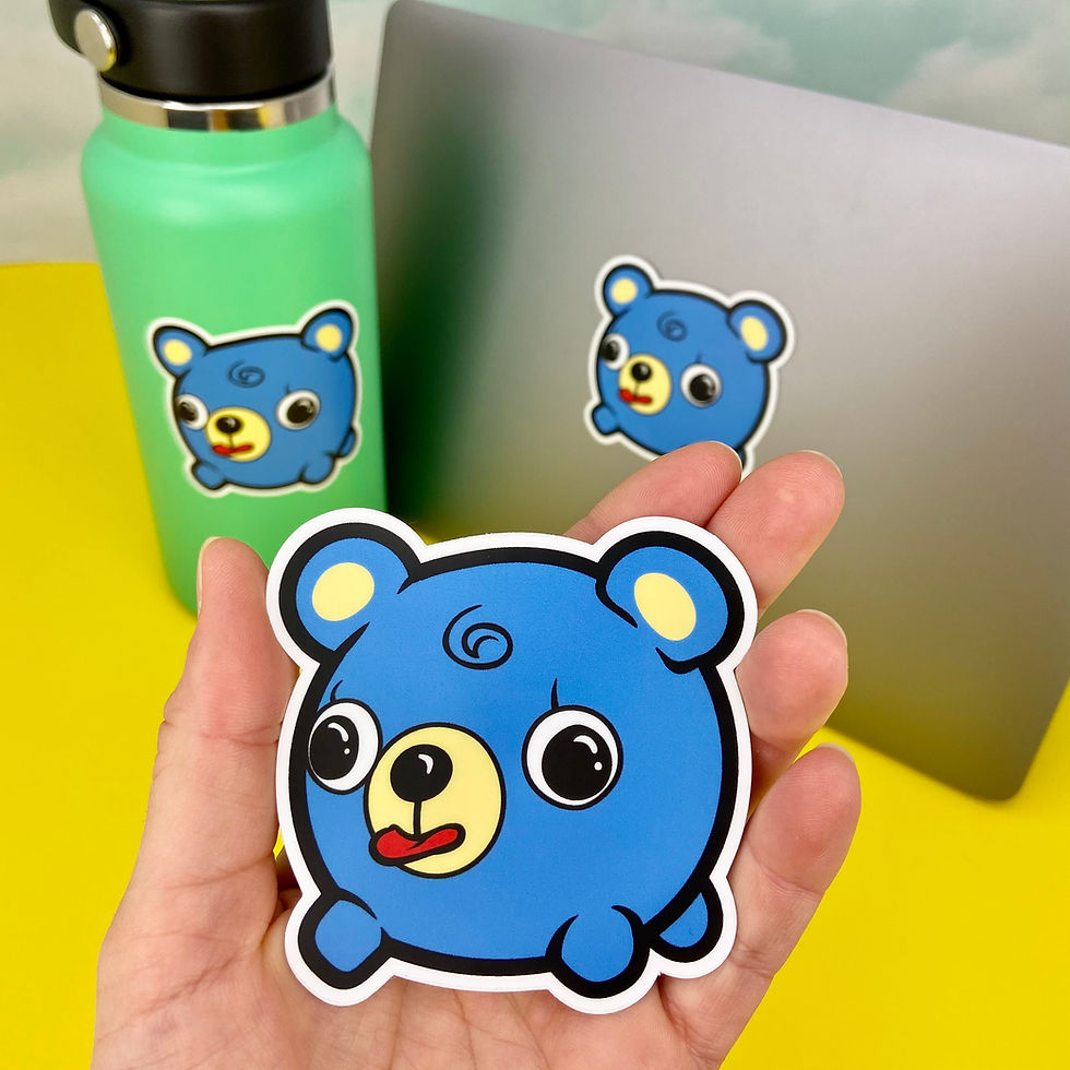 Thumbnail: Jabber Ball Neon Bear Sticker