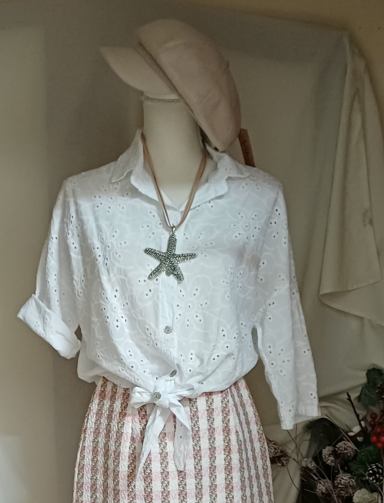 Chemisier broderie anglaise blanc