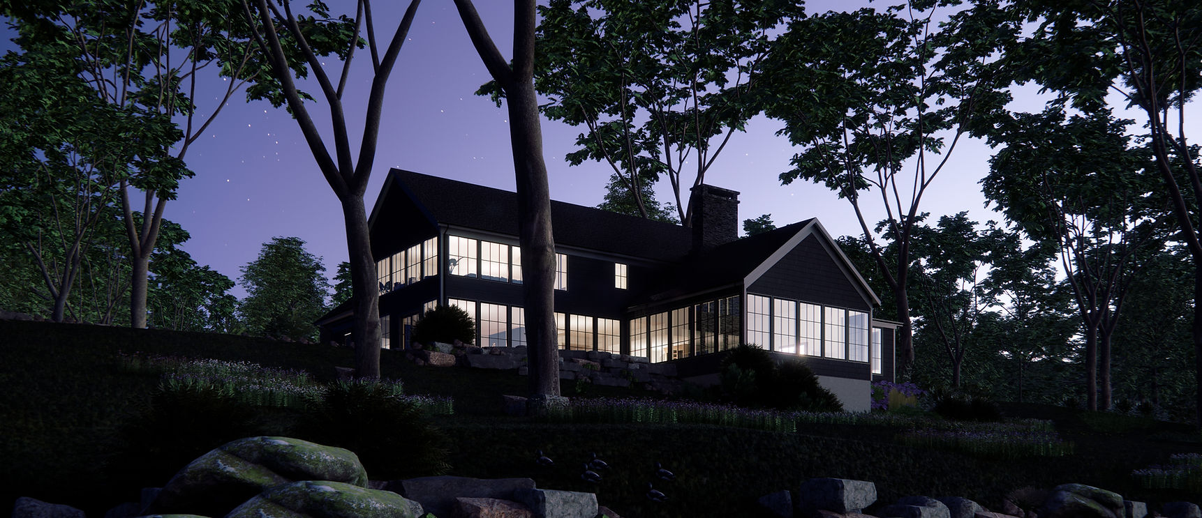 Lakeside Residence - Night shot