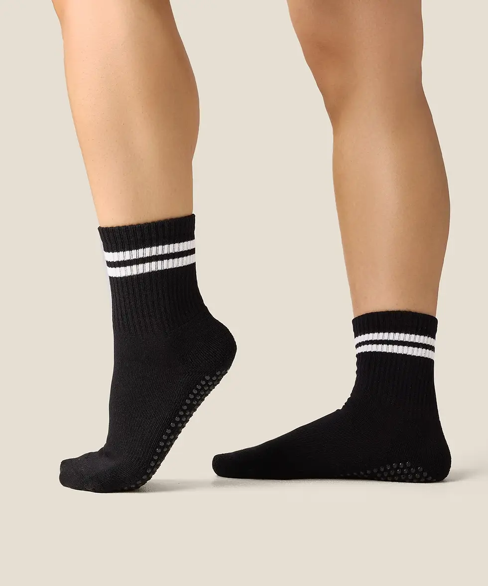 Thumbnail: Crew Grip Socks - Sporty Stripe Black