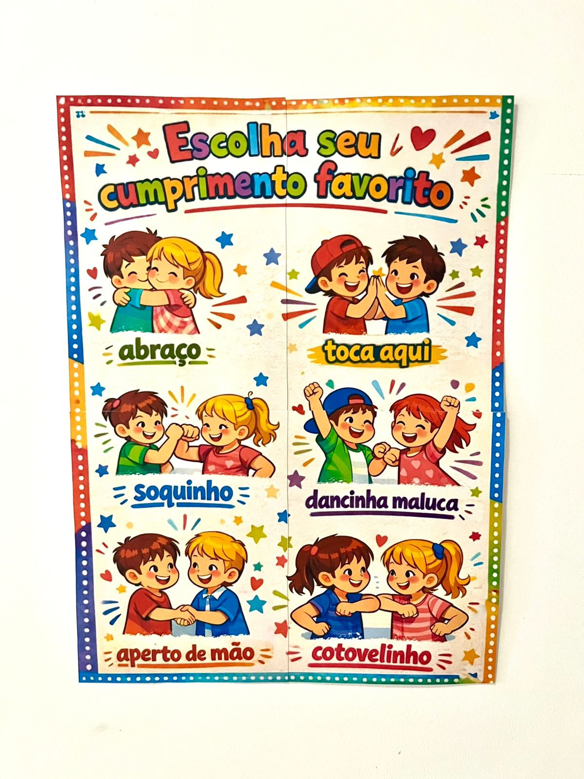 Cartaz Escolha um Cumprimento