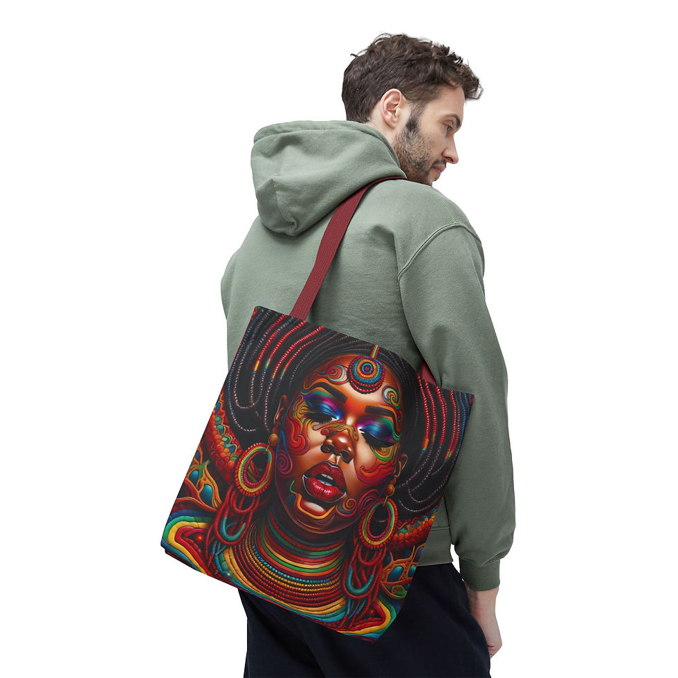 Thumbnail: Vibrant Psychedelic Goddess Tote Bag – VPG 9