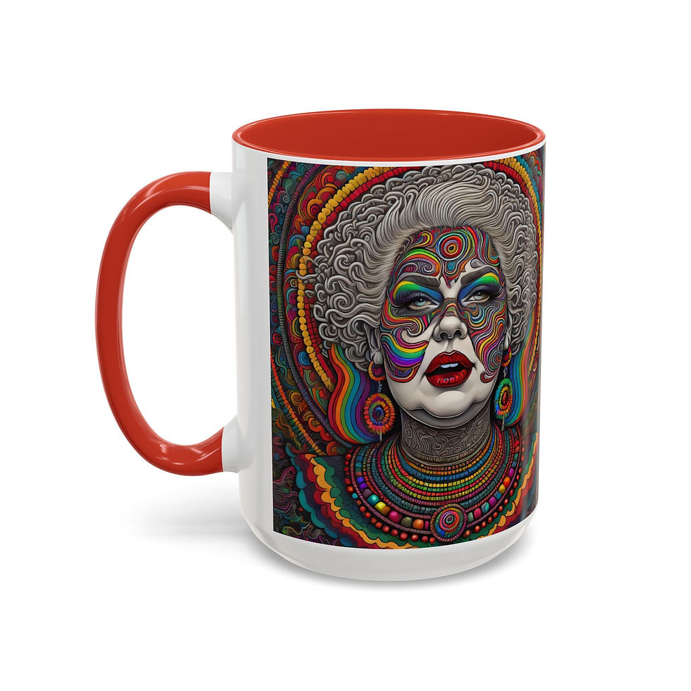 Thumbnail: Psychedelic Goddess #3 Accent Coffee Mug, 11oz