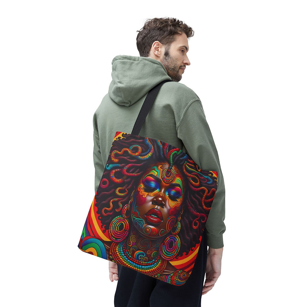 Thumbnail: Vibrant Psychedelic Goddess Tote Bag – VPG 5