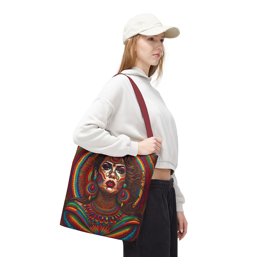 Thumbnail: Vibrant Psychedelic Goddess Tote Bag – VPG 11