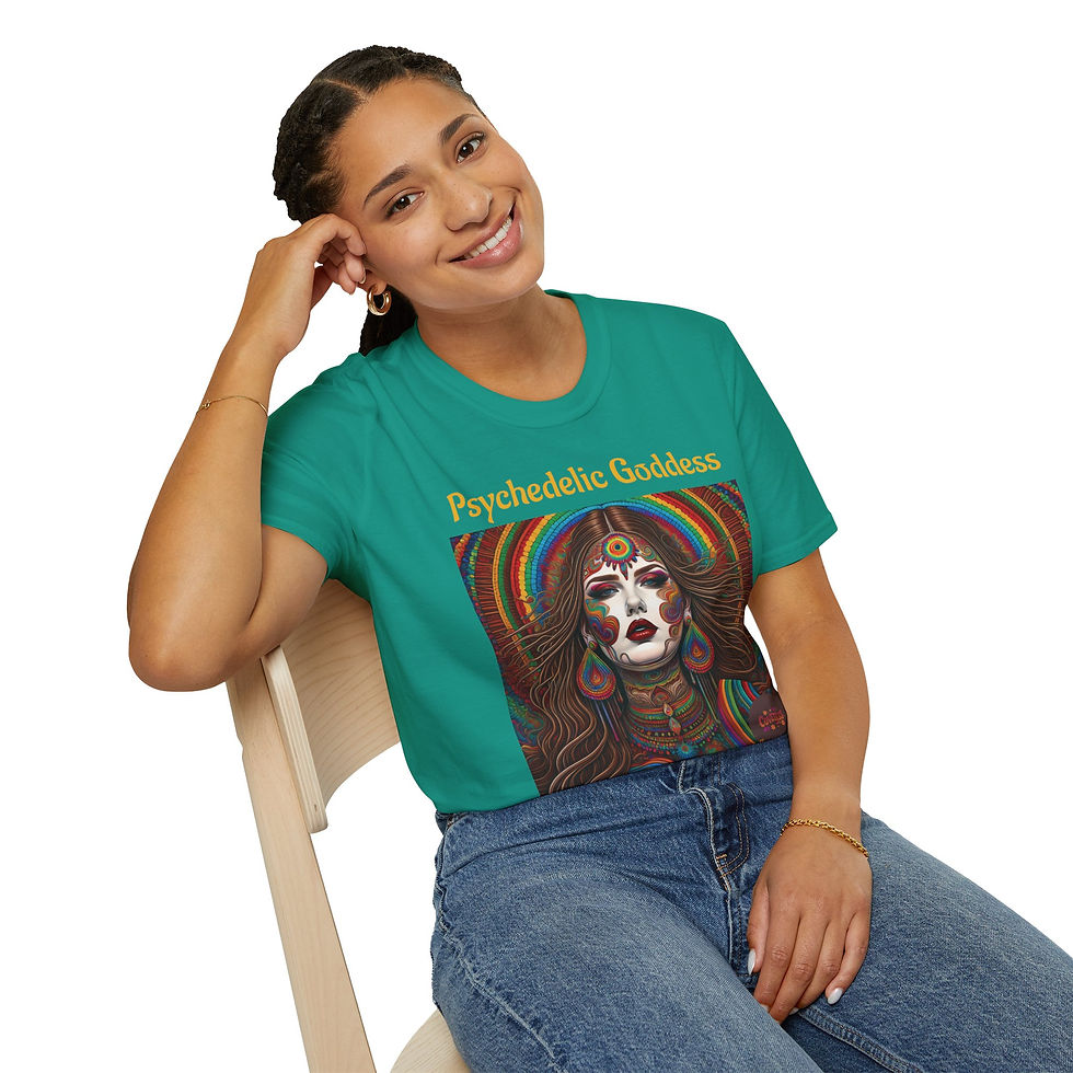 Thumbnail: Psychedelic Goddess #1 Unisex Softstyle T-Shirt