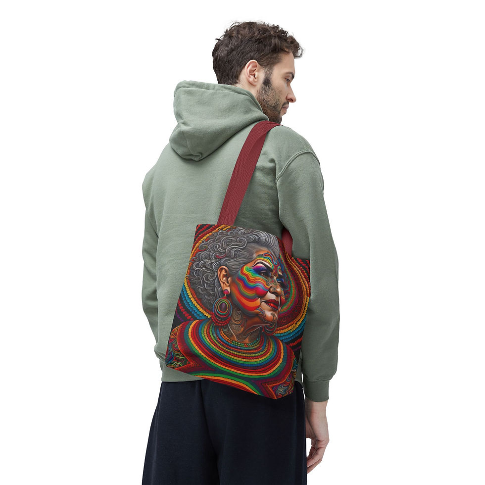 Thumbnail: Vibrant Psychedelic Goddess Tote Bag – VPG 15