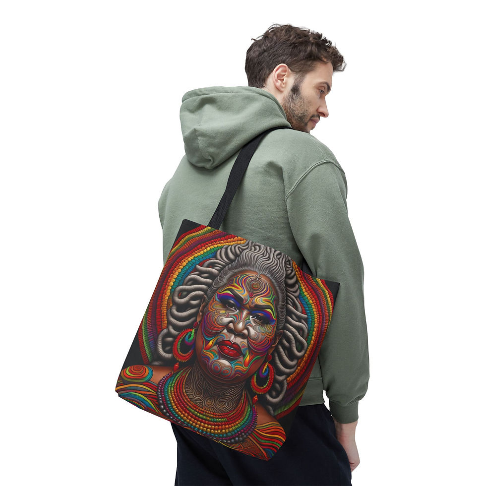 Thumbnail: Vibrant Psychedelic Goddess Tote Bag – VPG 2