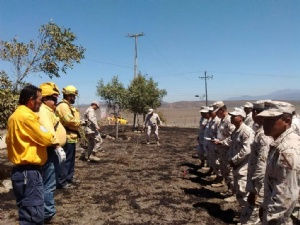 Capacitan a militares para combatir incendios