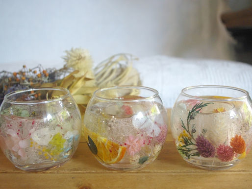 ガラスランタンがちょうどいい季節になりました