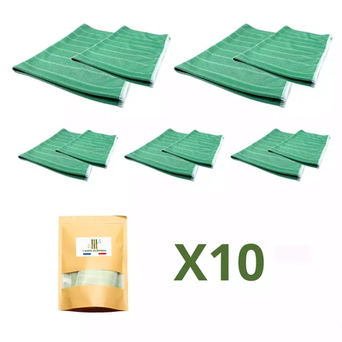 7.pure Chiffons Lingettes Bambou | 3 Chiffons | Sans Produits De