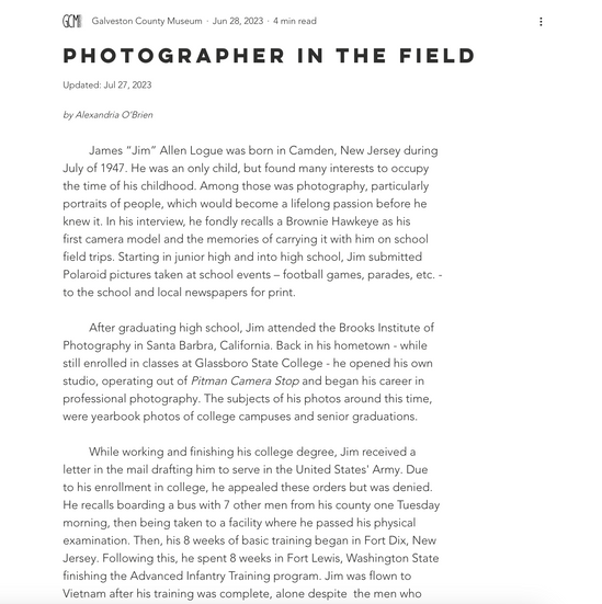 Galveston County Museum Blog 1