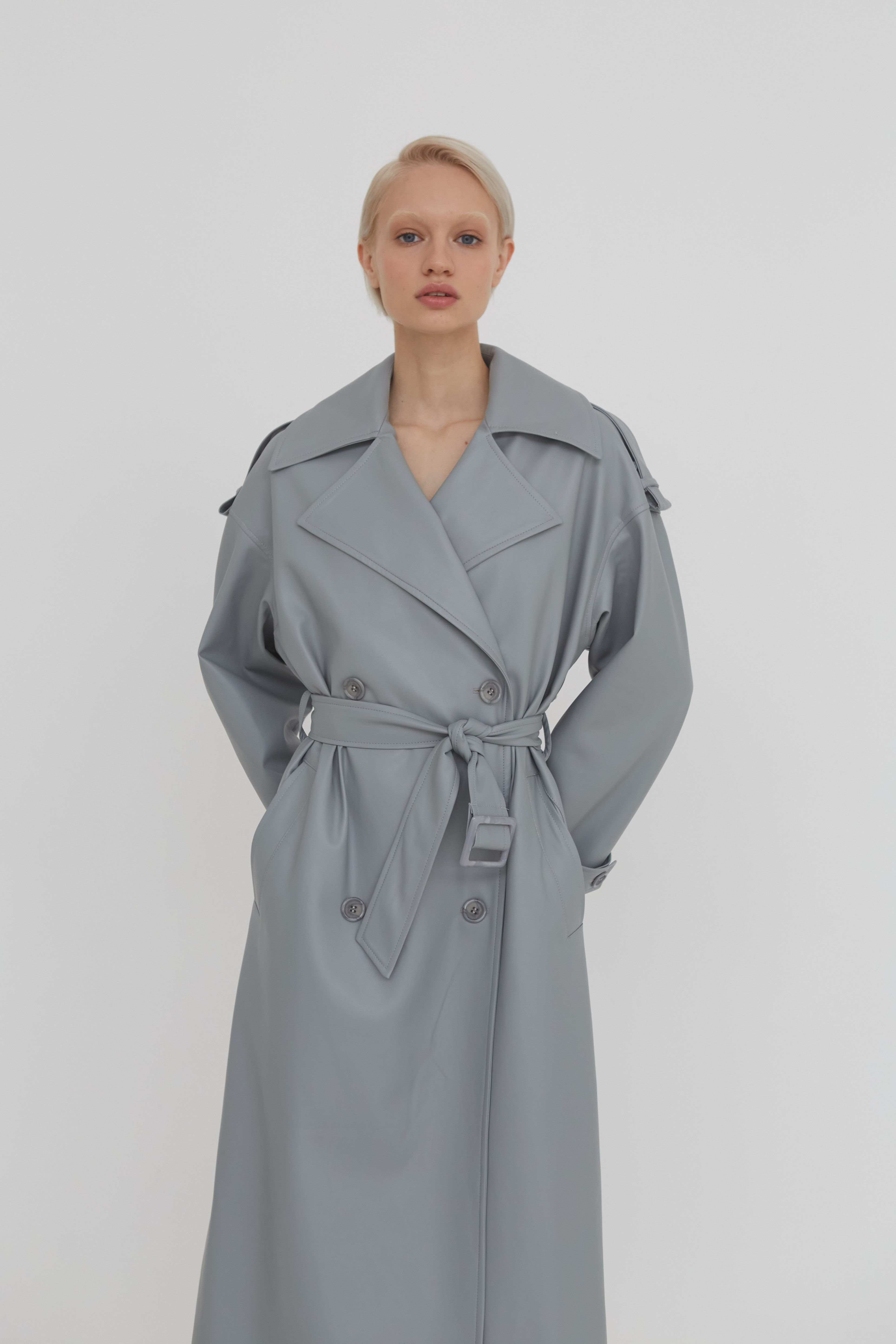 Тренч из эко-кожи