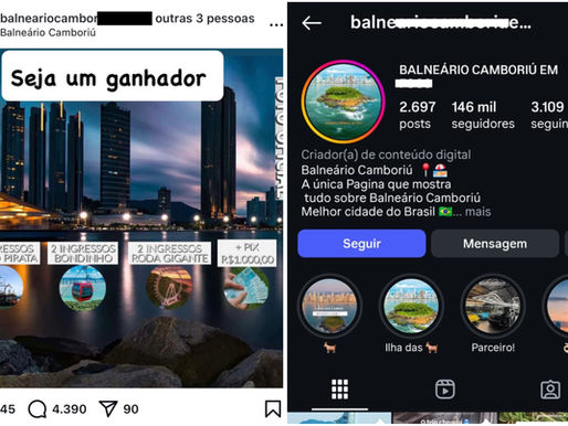 Golpe do Sorteio: página de BC engana seguidores com falsos sorteios
