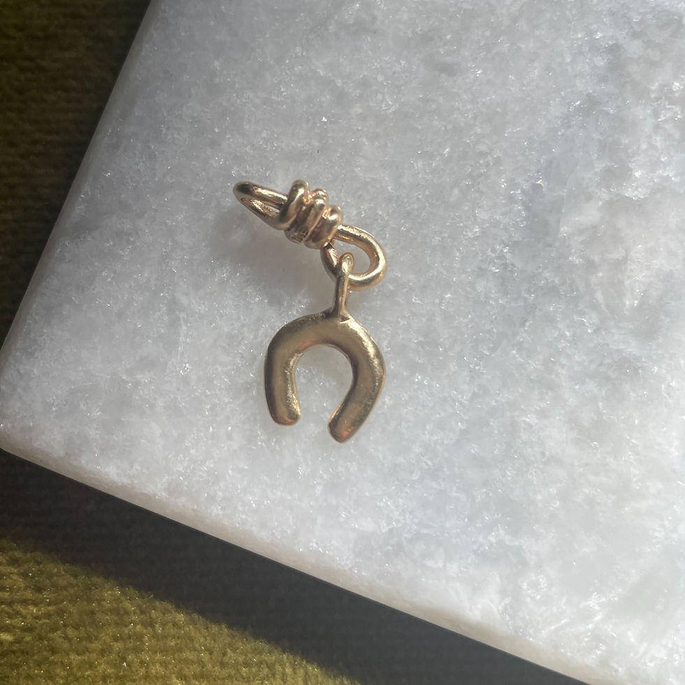 Thumbnail: Gold Horseshoe Charm
