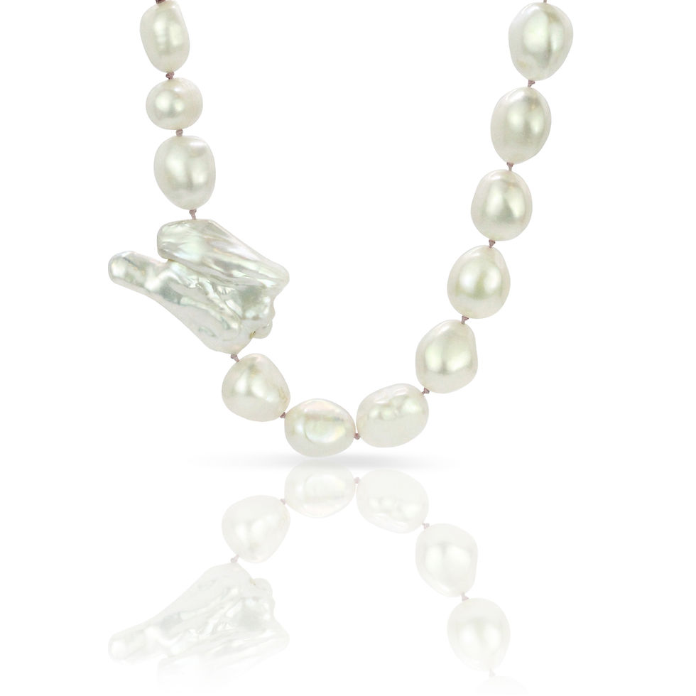 Thumbnail: Keshi & Freshwater Baroque Pearl Necklace