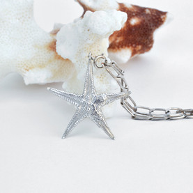 Silver Starfish Pendant with spring ring