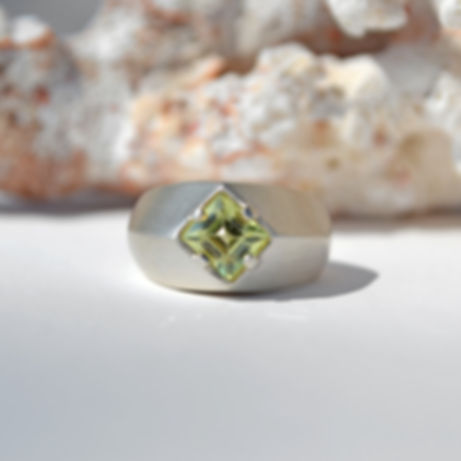 One-of-a-kind Green Chrysoberyl Ring