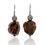 Thumbnail: Red Garnet Slice and Tahitian Pearl Earrings