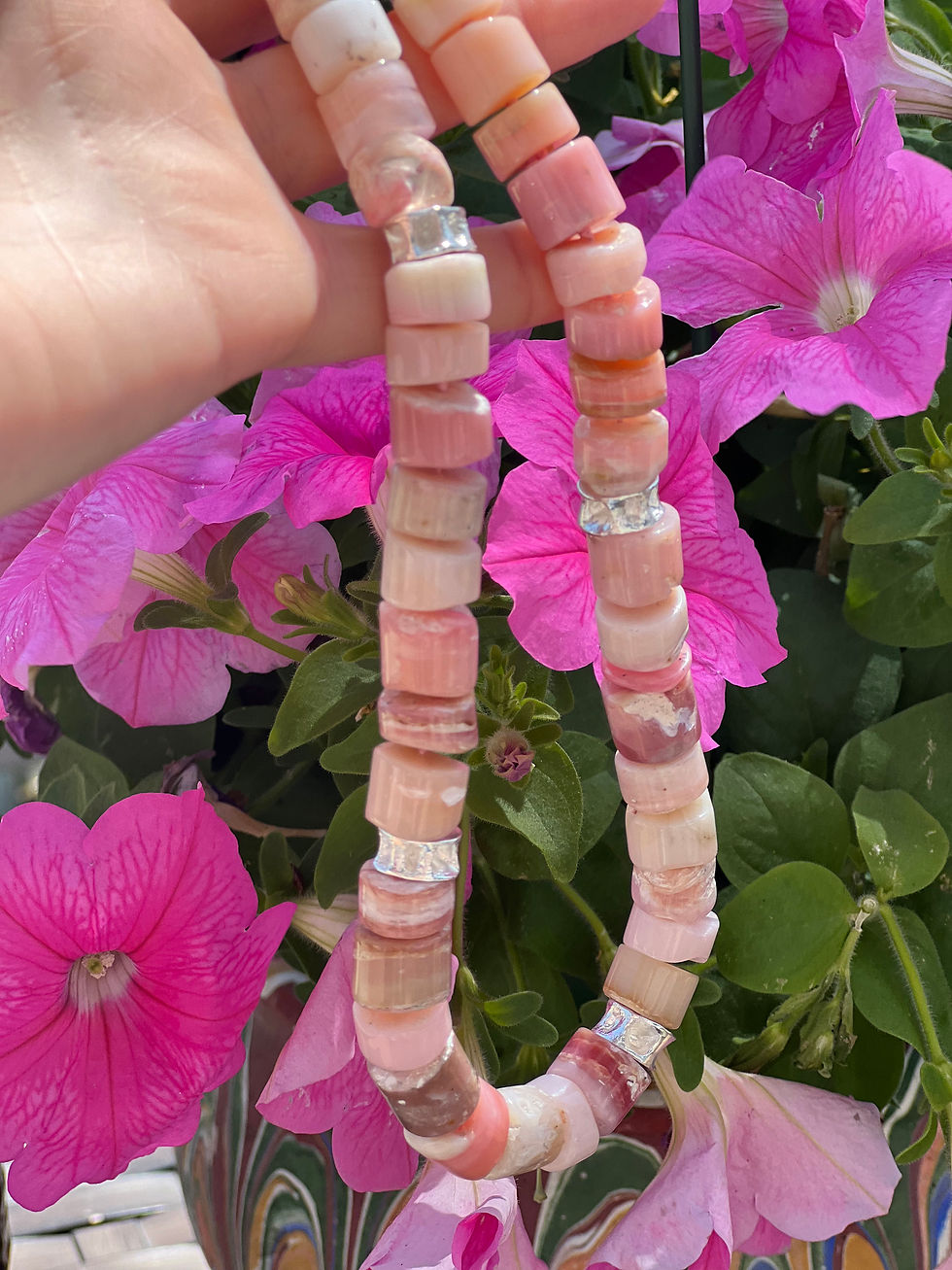 Thumbnail: Pink Peruvian Opal Bead Necklace
