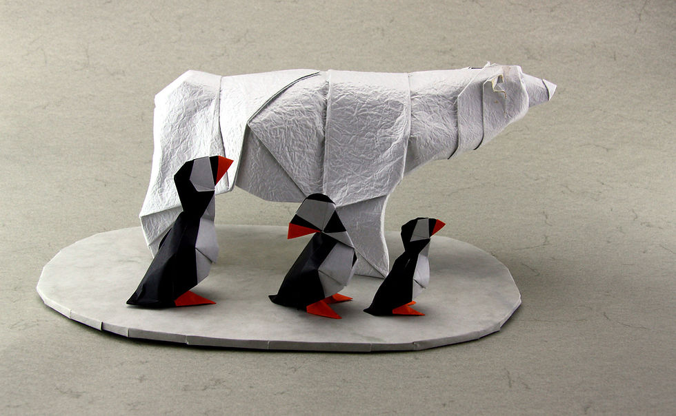 Polar Bear & Atlantic puffins