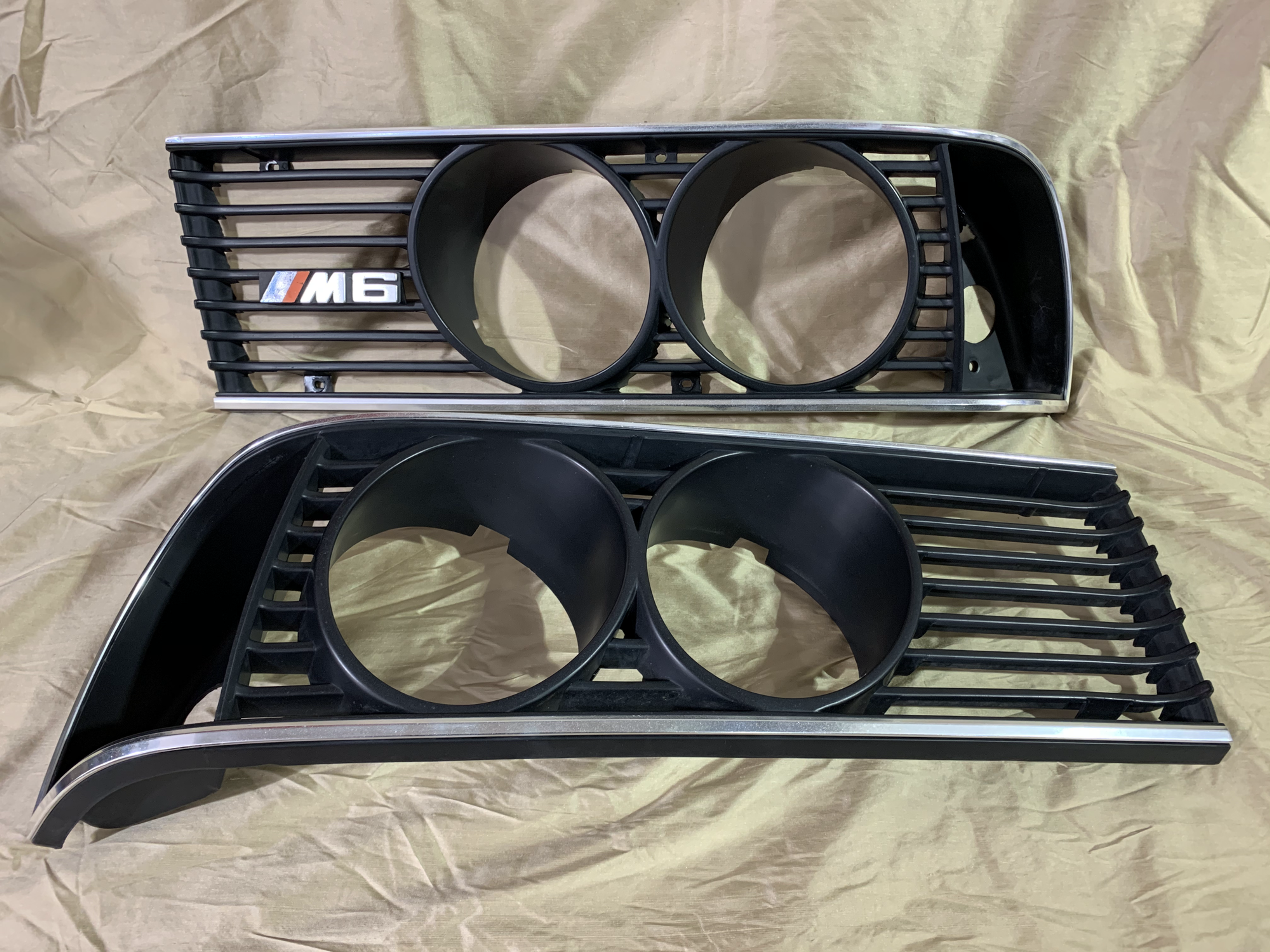 BMW E24 Front Headlight Grille Grill Headlight Bezels RH LH / 635csi 633i L6 M6