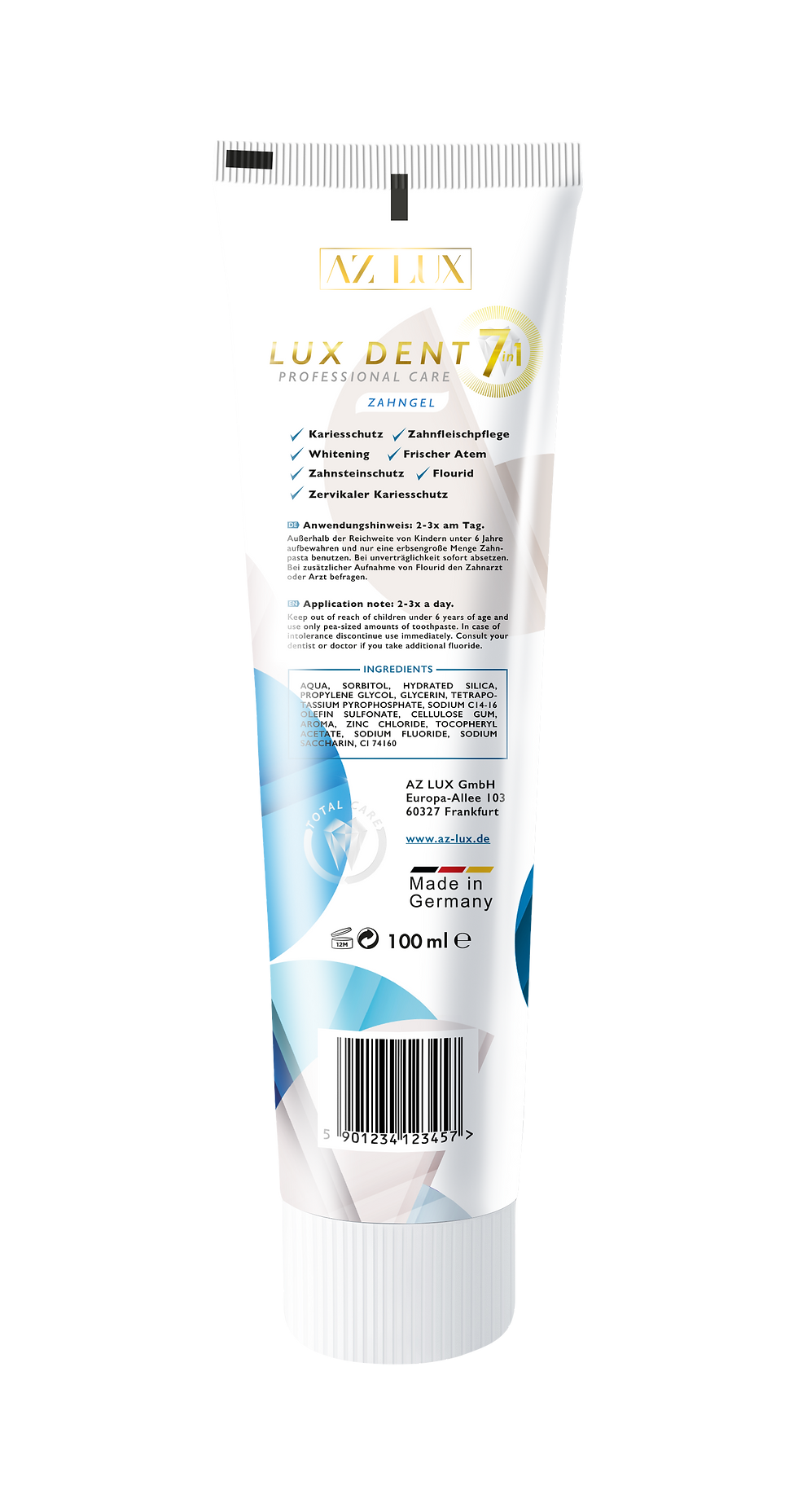 Thumbnail: Lux Dent 7in1 Toothgel Toothpaste - Back