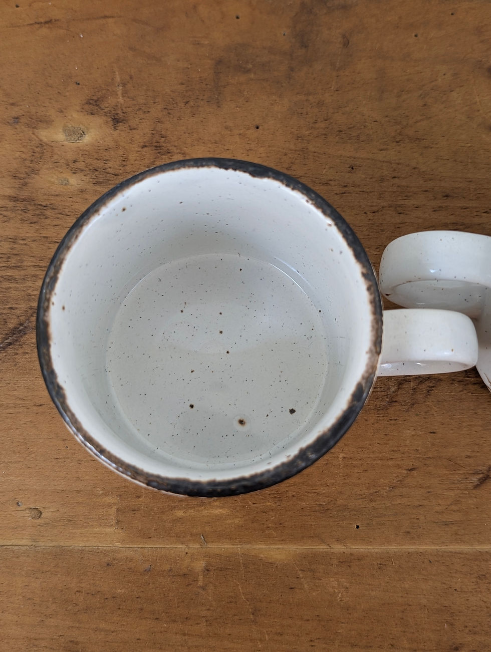 Thumbnail: Vintage Mug Set of 2, Wild Oats on Speckled Stoneware