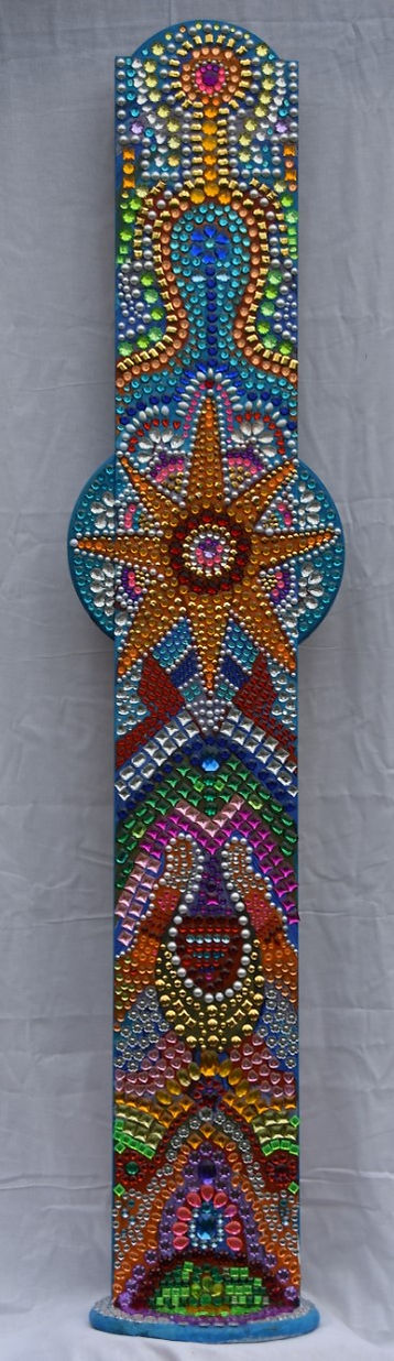 Anne Furnaris, The Gnostic Symbology of Divine Christmas, Acrylic on Wood with embeded Asian Gems, Professional Artists in USA, Fine Arts in USA, Visual Arts in USA, Professional Artists in Michigan, Fine Arts in Michigan, Visual Arts in Michigan,