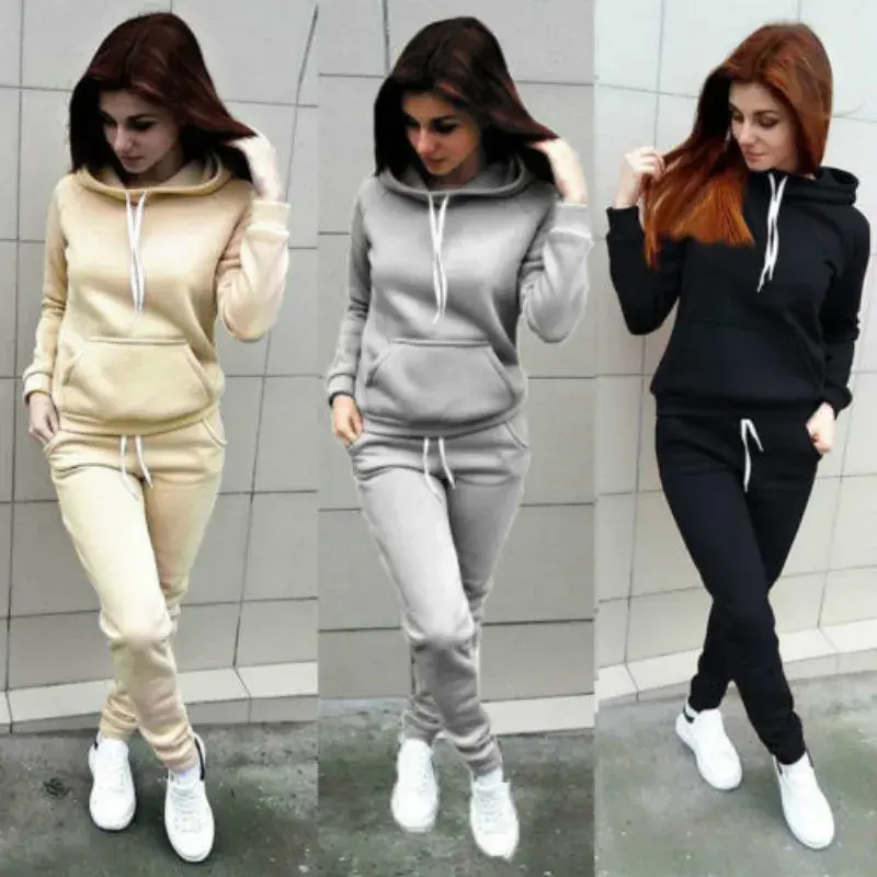 Miniatura: Conjunto Deportivo de 2 Piezas con Hoodie para Mujer