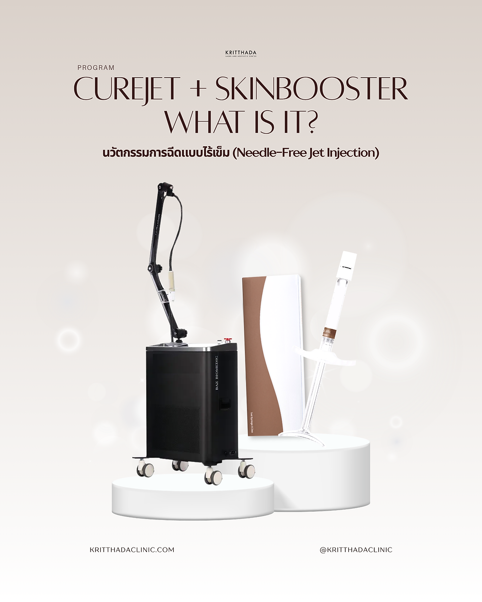 เครื่อง CureJet นวัตกรรมฉีดผิวไร้เข็ม Needle-Free Jet Injection คู่กับ Skinbooster โดยกริตธาดาคลินิก (Kritthada Clinic) บางนา