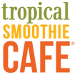 Tropical Smoothie Cafe logo that links to companies website with text: Tropical Smoothie Cafe.