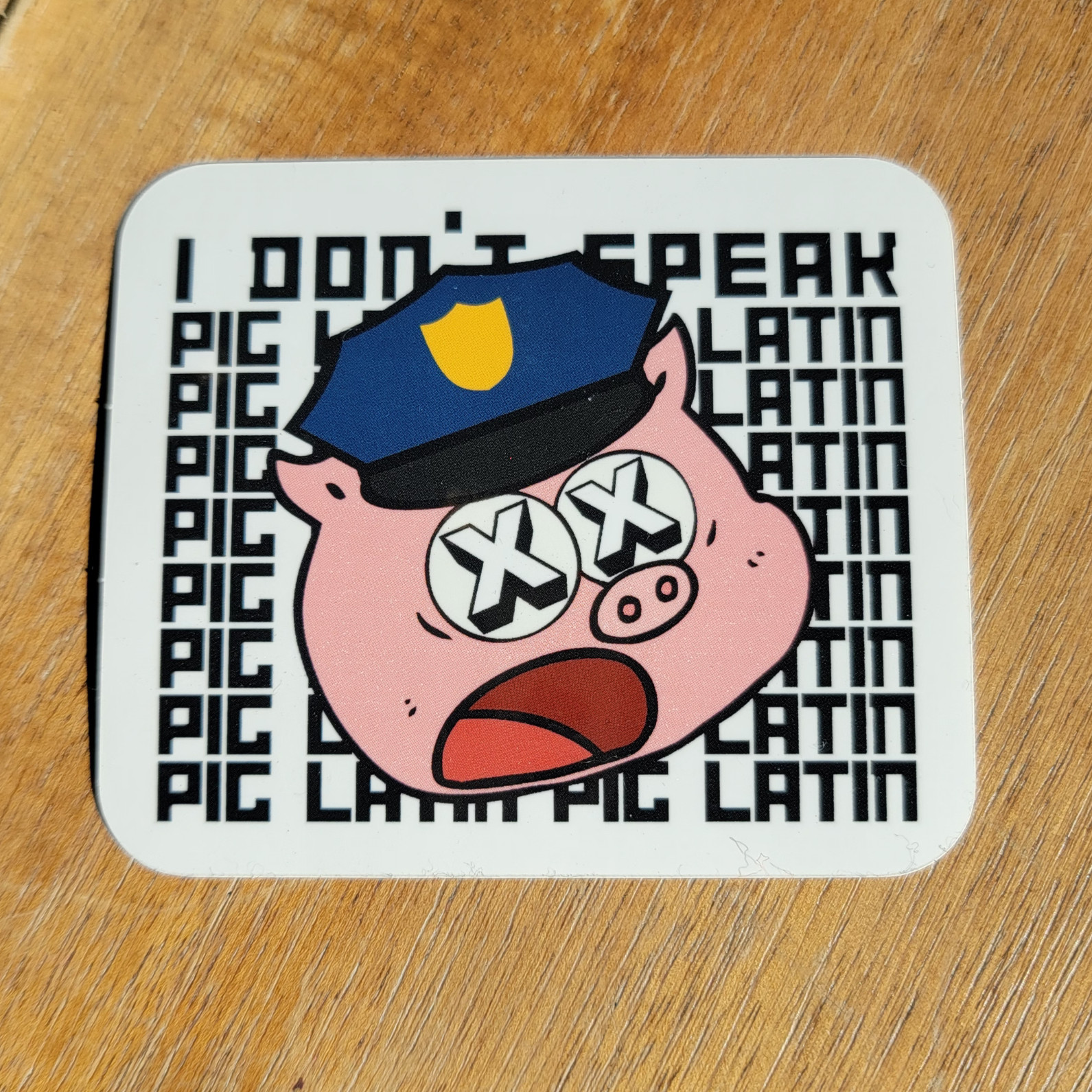 Pig Latin 3" Sticker