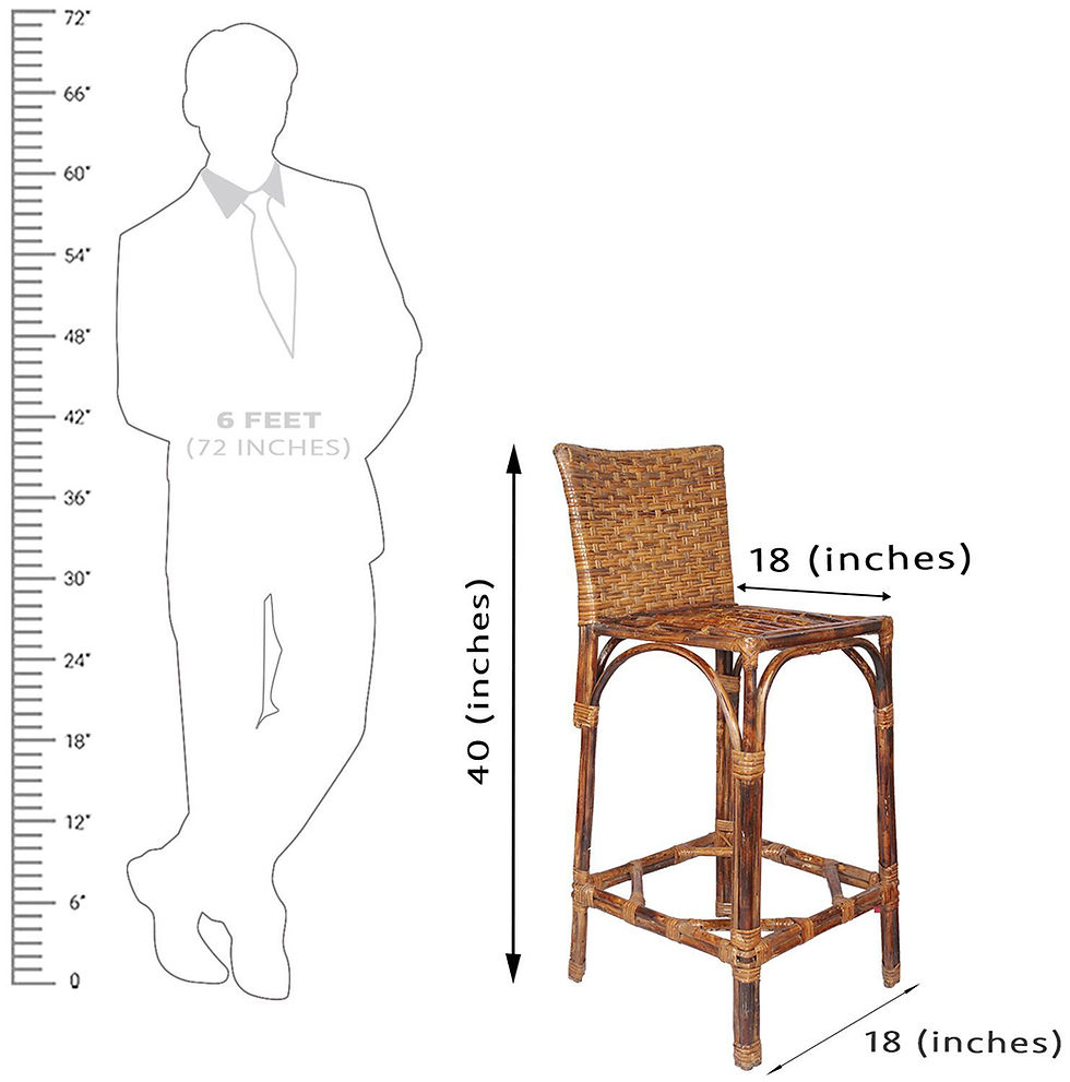 Thumbnail: Novelty Cane Art Bar Stool Chair