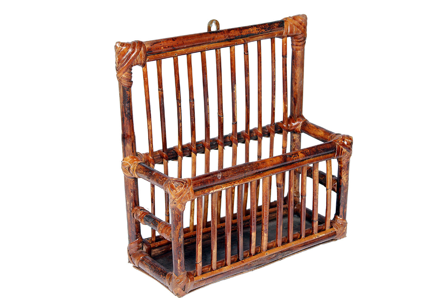Novelty Cane Art Rattan Chest Style Wall Magazine Rack: WMAGRAC01