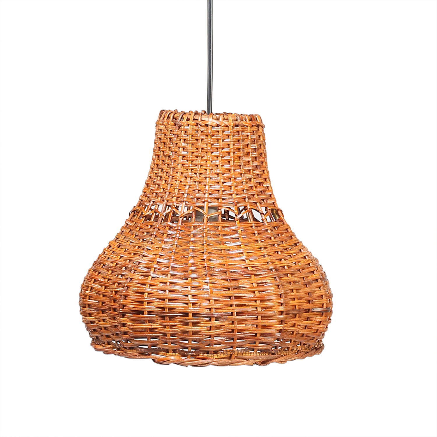 Novelty Cane Art Hanging Rattan Wicker Bamboo Lamp Shade Handcrafted and Natural
