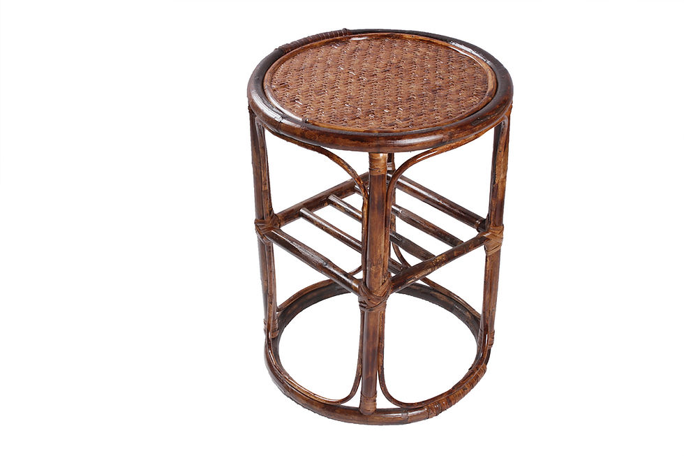Novelty Cane Art Rattan Round Table Side Table: ST9A12RON18H