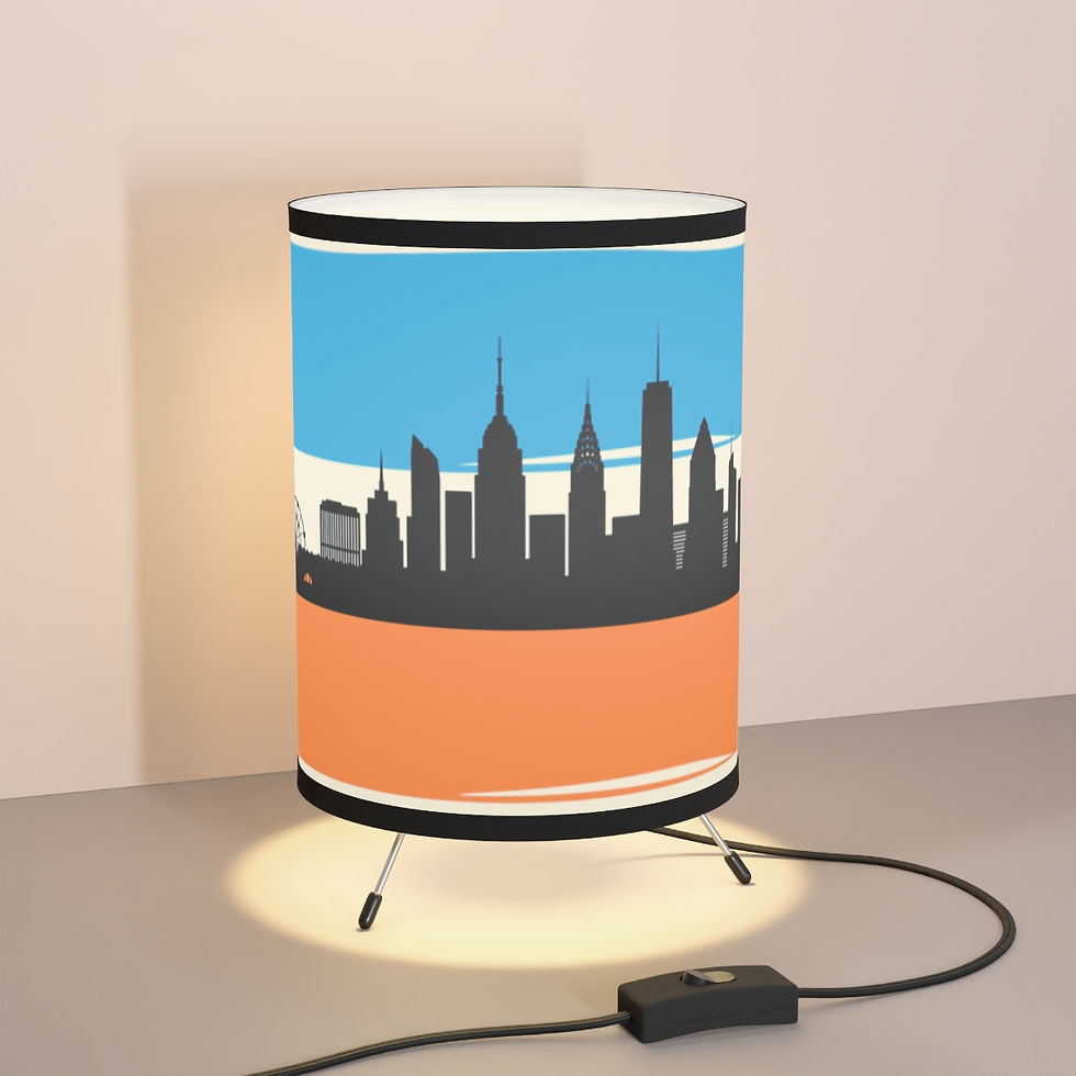 New York Skyline Tripod Lamp