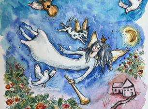 T3 Watercolour- Angels, Dogs and Cats