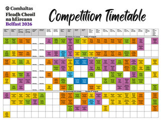 Fleadh na hÉireann Competition Timetable