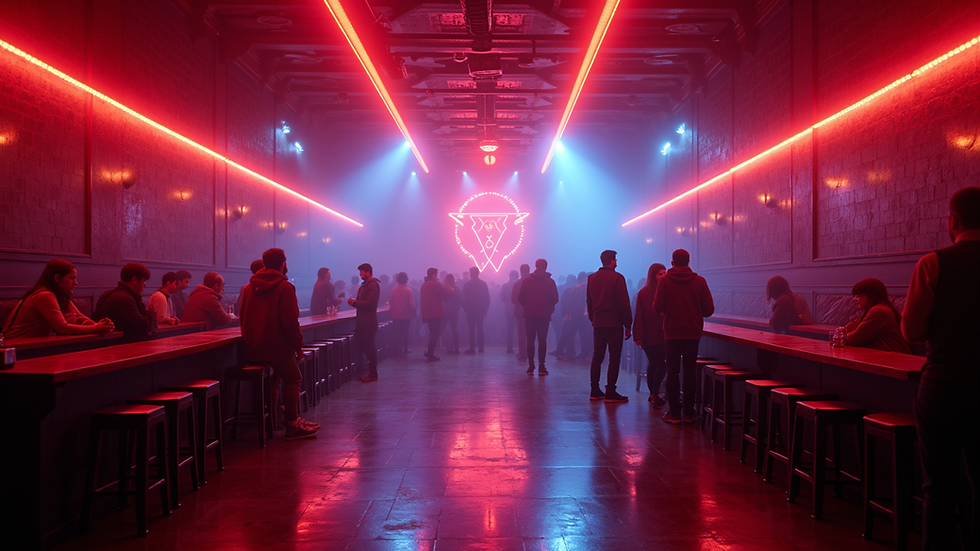Vista panorámica de la entrada principal de una discoteca liberal en Bilbao