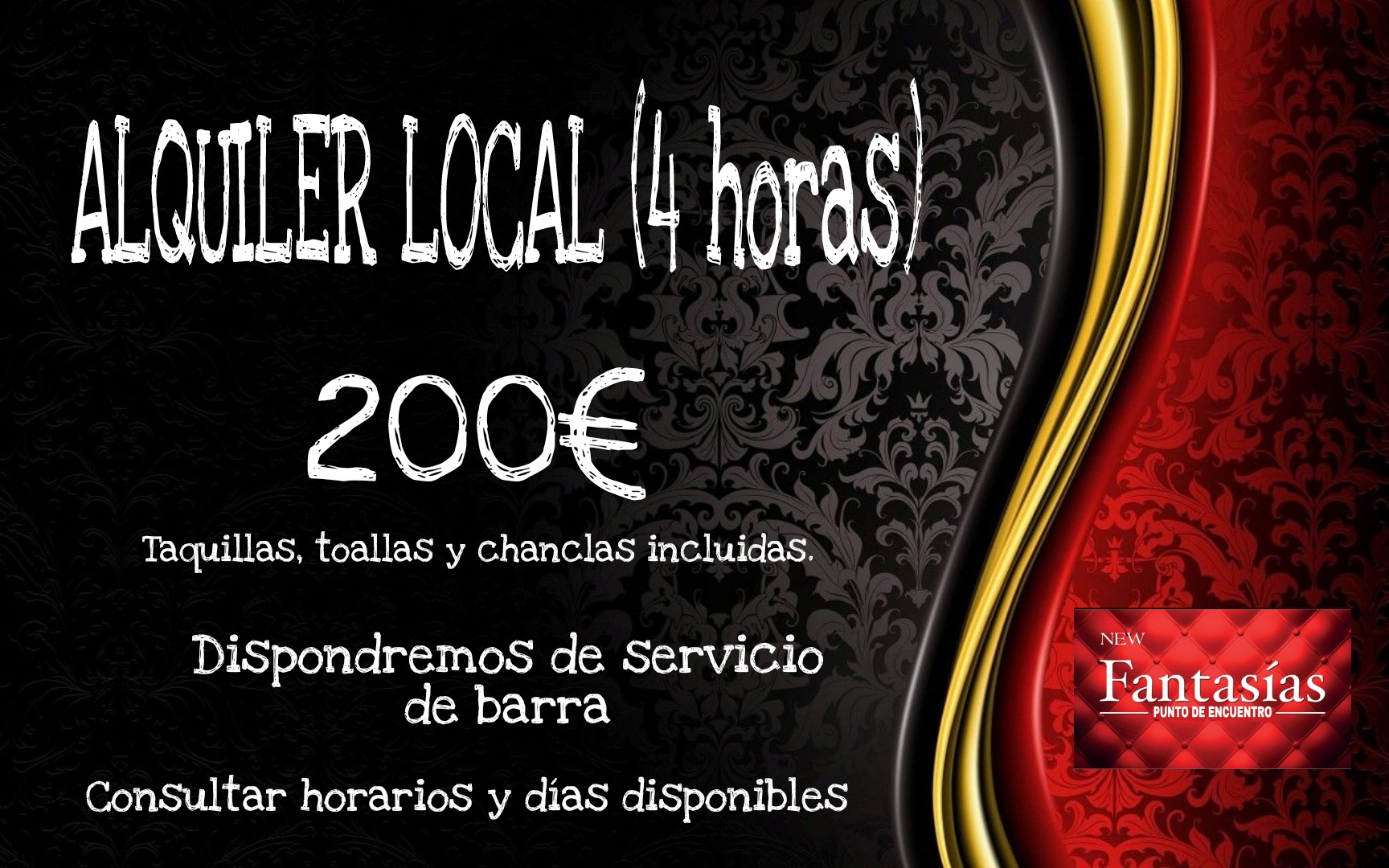 ALQUILER LOCAL 200€ (4h) content media